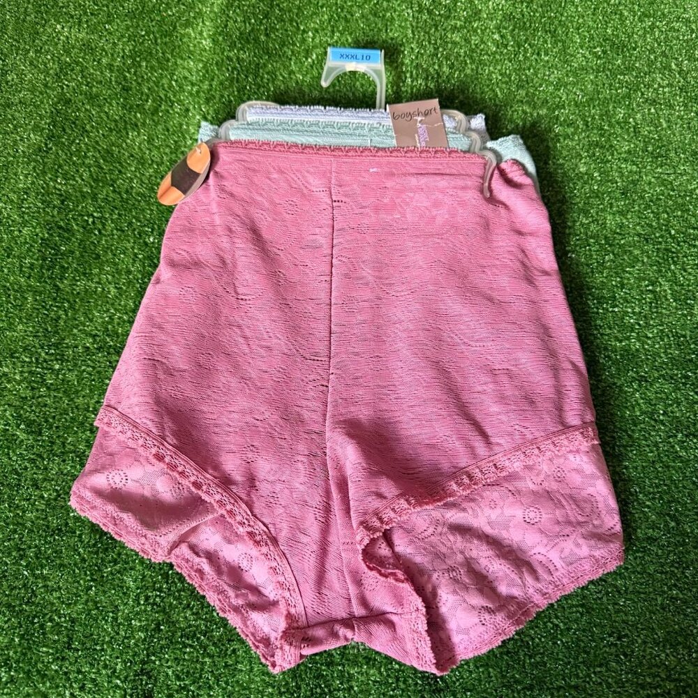 Secret Treasures 3 Pack All Over Laces Pink Boyshorts Panties Plus Size XXXL NEW